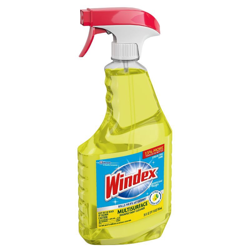 slide 12 of 12, Windex Multi Surface Cleaner Disinfectant Spray - Citrus Fresh - 26 fl oz, 26 fl oz