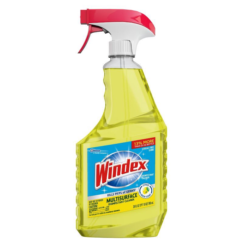 slide 4 of 12, Windex Multi Surface Cleaner Disinfectant Spray - Citrus Fresh - 26 fl oz, 26 fl oz