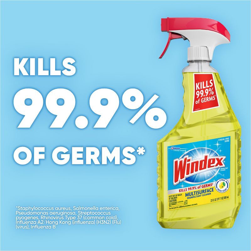 slide 5 of 12, Windex Multi Surface Cleaner Disinfectant Spray - Citrus Fresh - 26 fl oz, 26 fl oz