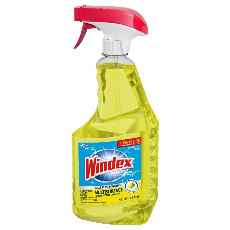 slide 11 of 12, Windex Multi Surface Cleaner Disinfectant Spray - Citrus Fresh - 26 fl oz, 26 fl oz