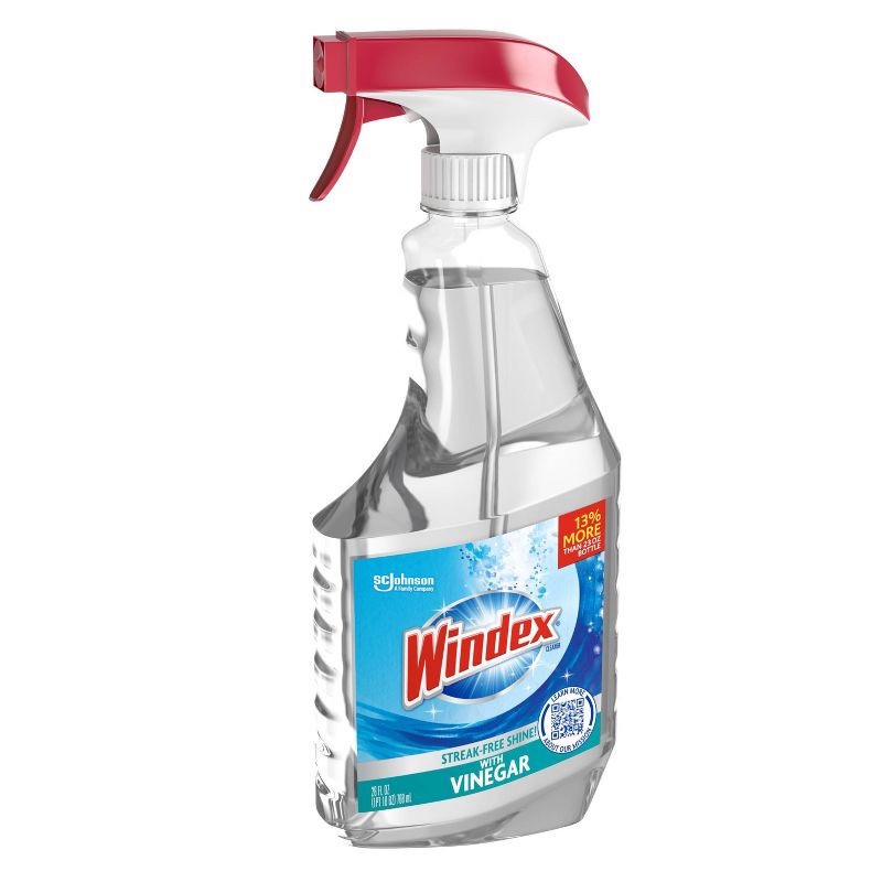 slide 12 of 12, Windex Glass Cleaner Trigger Bottle Vinegar - 26 fl oz, 26 fl oz