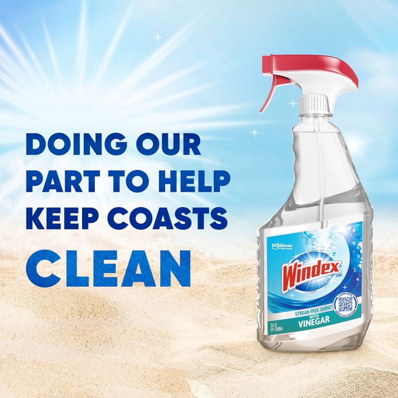 slide 6 of 12, Windex Glass Cleaner Trigger Bottle Vinegar - 26 fl oz, 26 fl oz