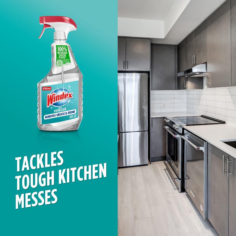 slide 7 of 11, Windex Glass Cleaner Trigger Bottle Vinegar - 26 fl oz, 26 fl oz