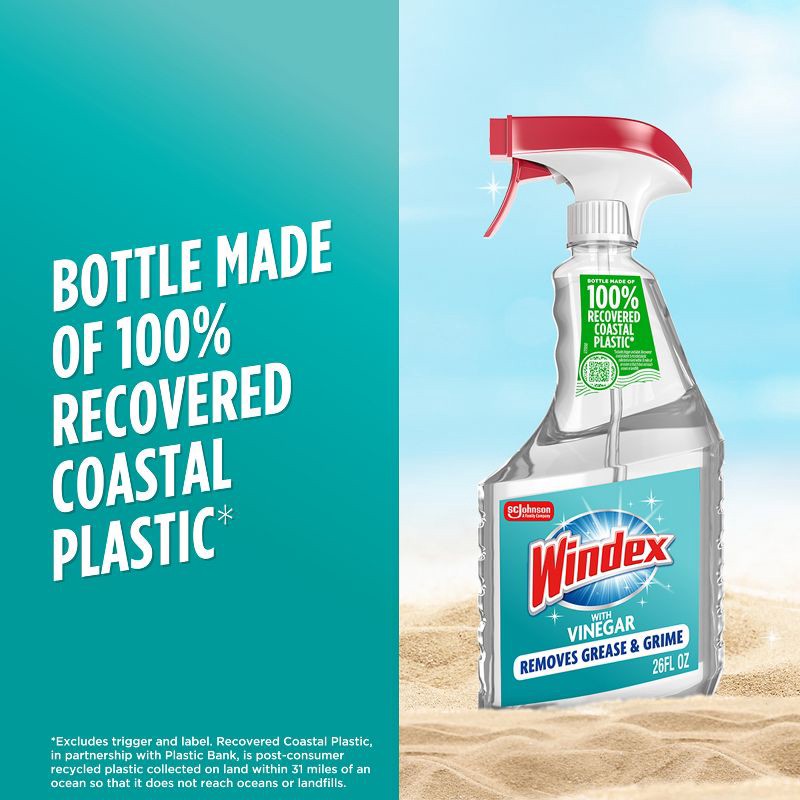 slide 9 of 11, Windex Glass Cleaner Trigger Bottle Vinegar - 26 fl oz, 26 fl oz