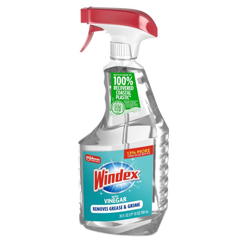 slide 10 of 11, Windex Glass Cleaner Trigger Bottle Vinegar - 26 fl oz, 26 fl oz