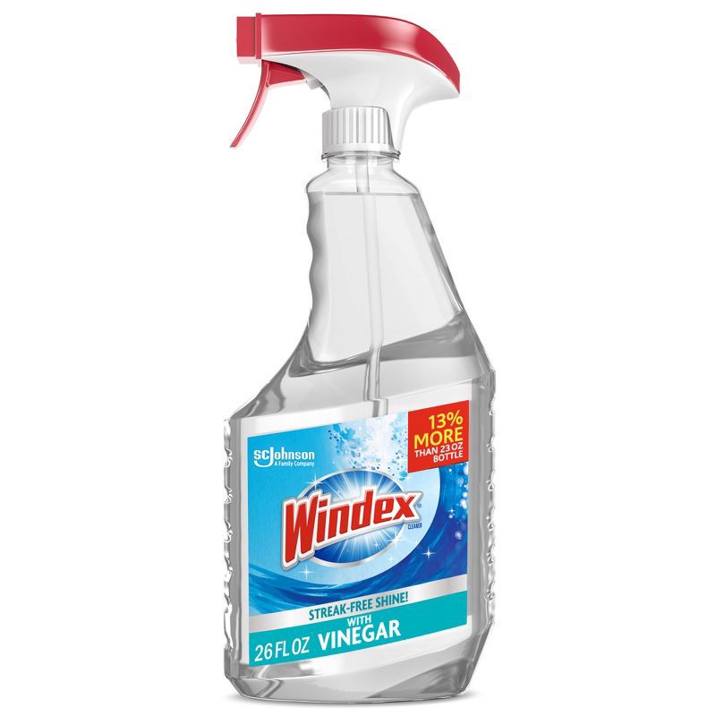 slide 1 of 12, Windex Glass Cleaner Trigger Bottle Vinegar - 26 fl oz, 26 fl oz