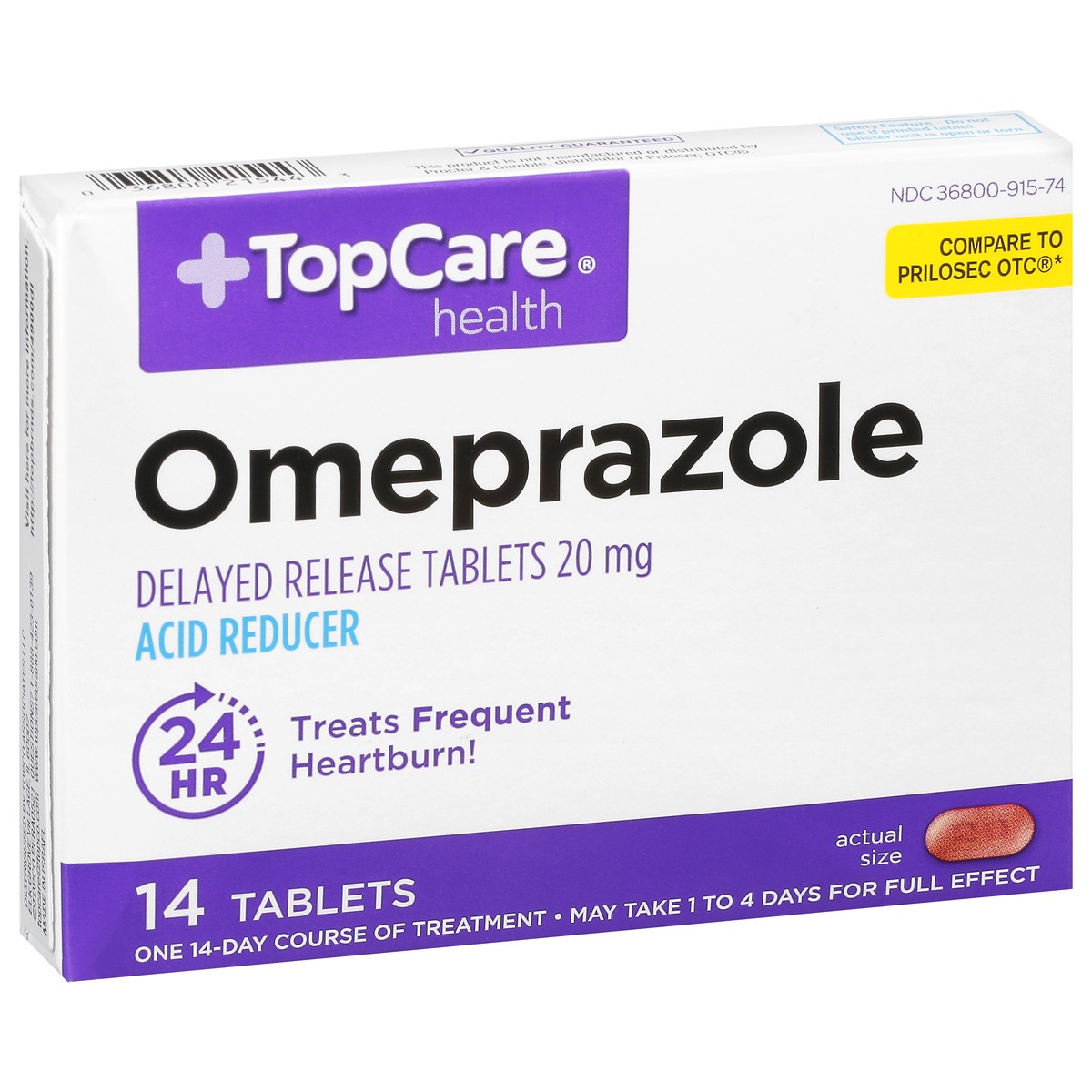 slide 8 of 9, TopCare Omeprazole 20Mg, 14 ct