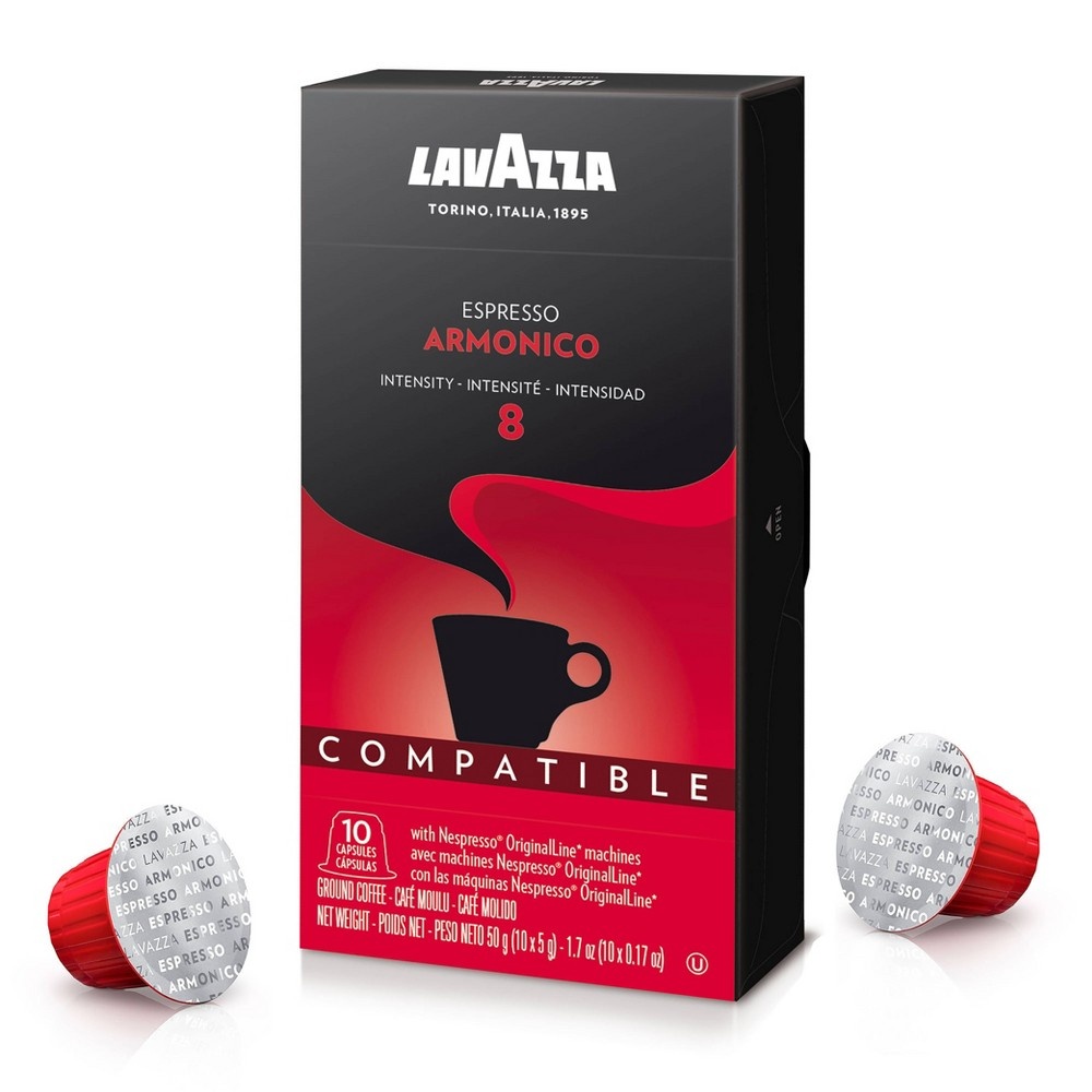 slide 5 of 7, Lavazza Armonico Dark Roast Nespresso Compatible Capsules - 10ct, 10 ct