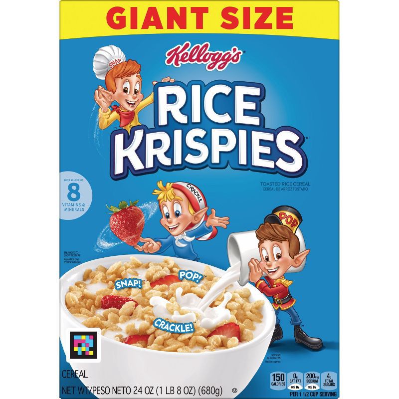 slide 2 of 10, Rice Krispies Breakfast Cereal - 24oz - Kellogg's, 24 oz