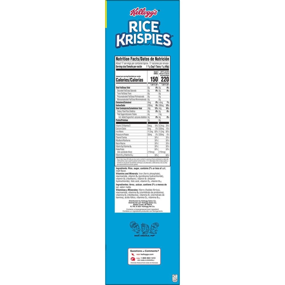 slide 6 of 7, Rice Krispies Breakfast Cereal - Kellogg's, 24 oz