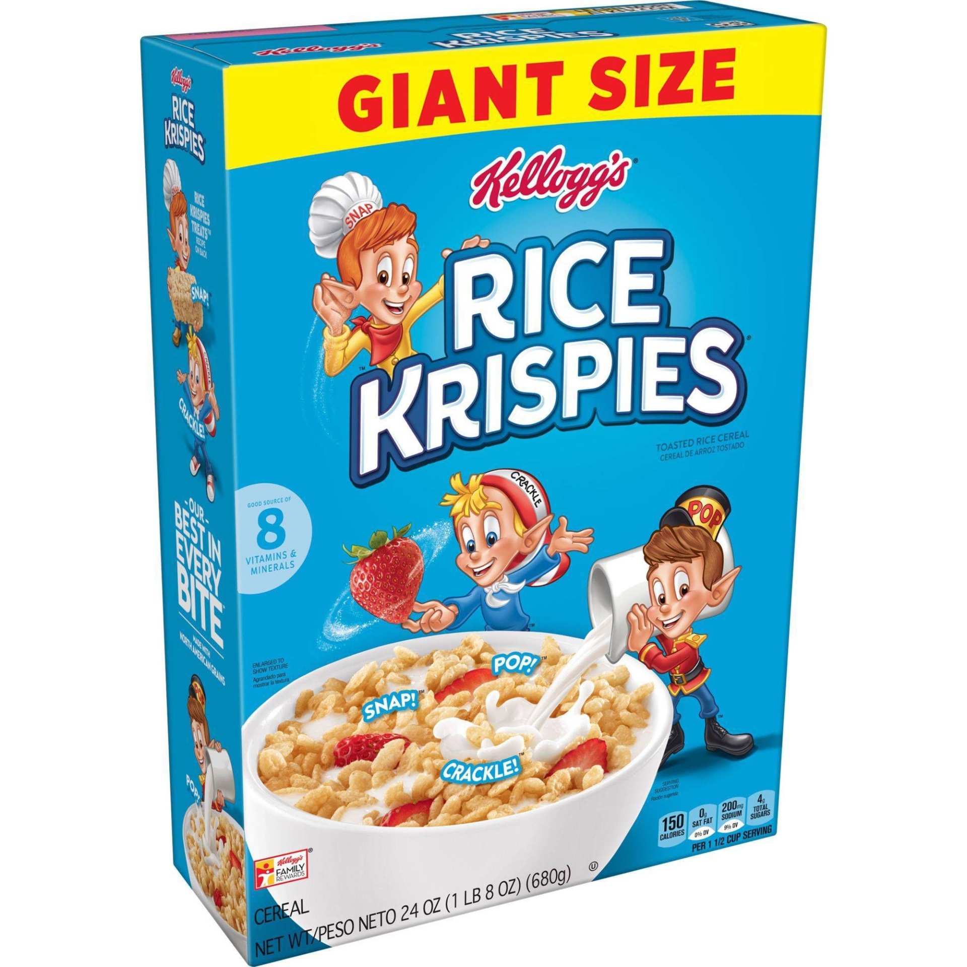 slide 1 of 7, Rice Krispies Breakfast Cereal - Kellogg's, 24 oz