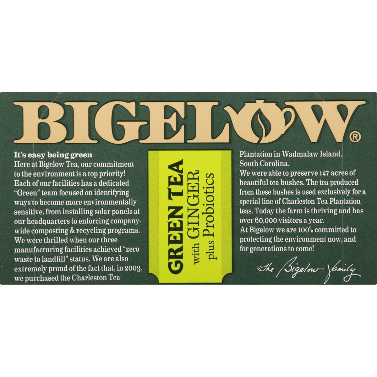 slide 5 of 6, Bigelow Green Tea Ginger Plus Probiotics Tea Bags, 18 ct
