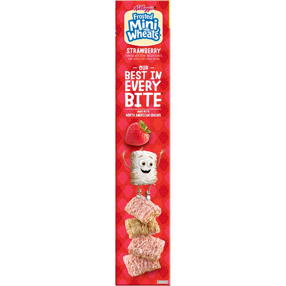slide 2 of 5, Kellogg's Frosted Mini Wheats Strawberry Cereal, 21 oz
