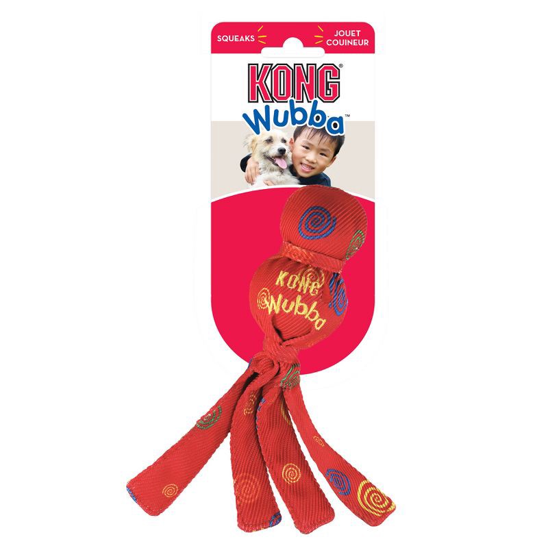 slide 1 of 1, KONG Wubba Toss & Fetch Dog Toy - Red - S, 1 ct