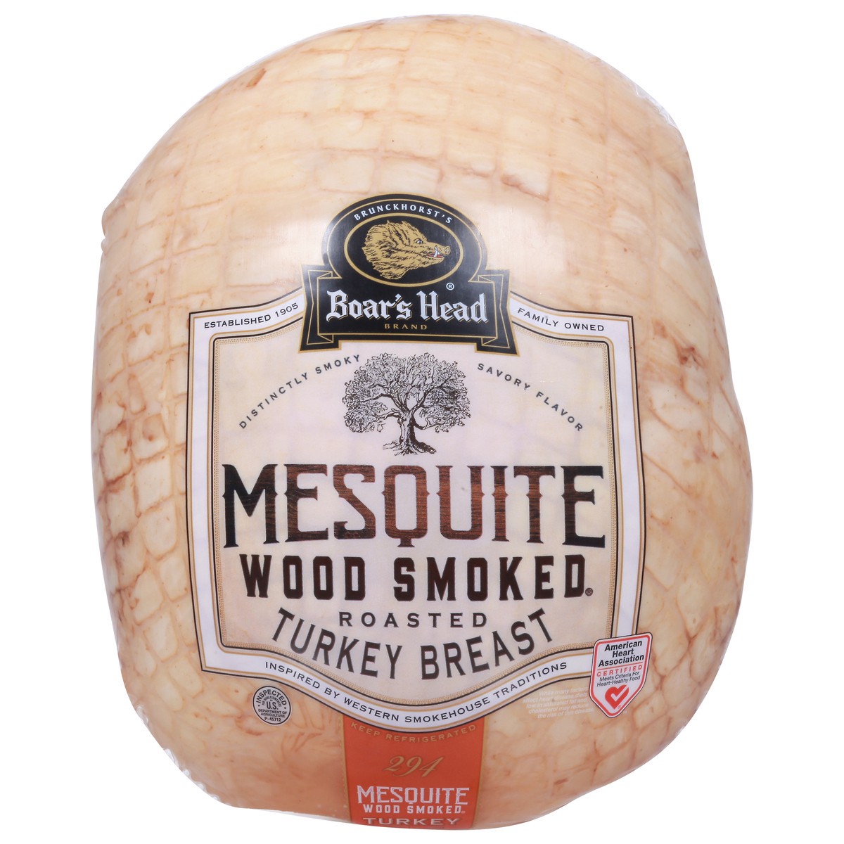 slide 2 of 4, Boar's Head Mesquite Roasted Wood Smoked Turkey Breast 1 ea, per lb