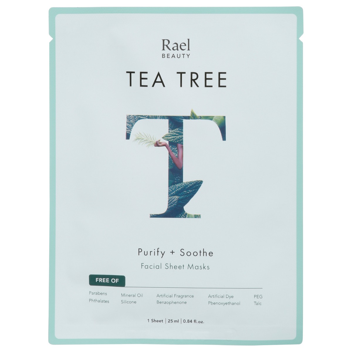 slide 1 of 9, Rael Tea Tree Purify + Soothe Facial Sheet Masks 1 ea, 1 ct