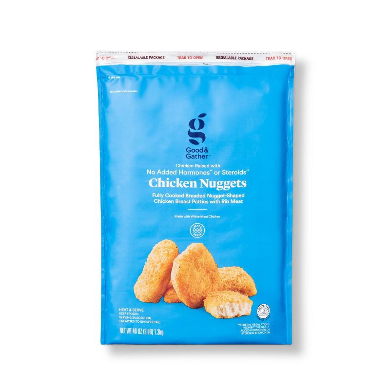 slide 1 of 3, Chicken Nuggets - Frozen - 3lbs - Good & Gather™, 3 lb