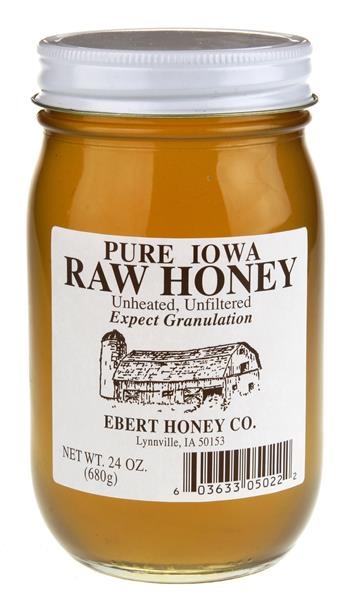 slide 1 of 1, Ebert Honey Pure Iowa Honey - 24 oz, 24 oz