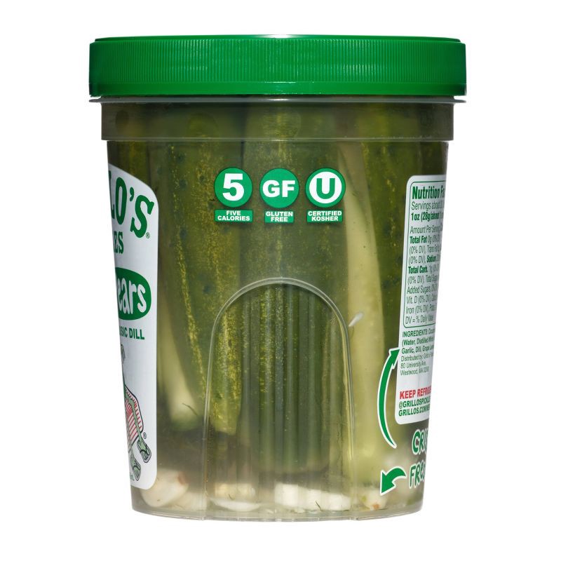 slide 4 of 11, Grillo's Pickles Classic Dill Pickle Spears - 32 fl oz, 32 fl oz