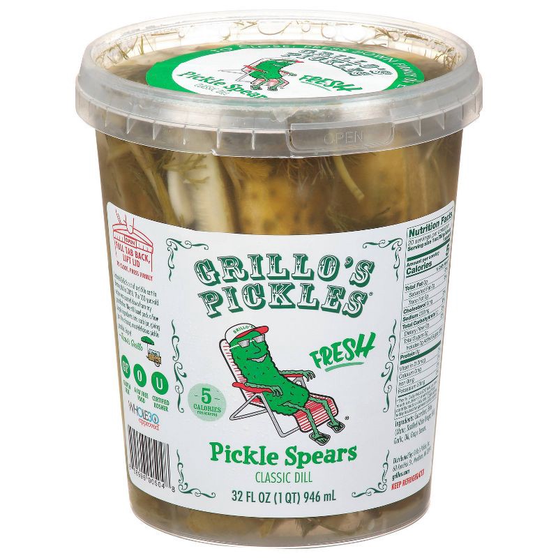 slide 1 of 5, Grillo's Pickles Italian Dill Spears - 32oz, 32 oz