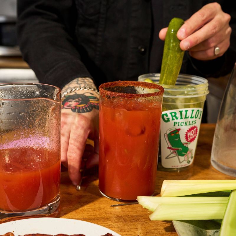 slide 8 of 8, Grillo's Pickles Hot Dill Pickle Spears - 32 fl oz, 32 fl oz