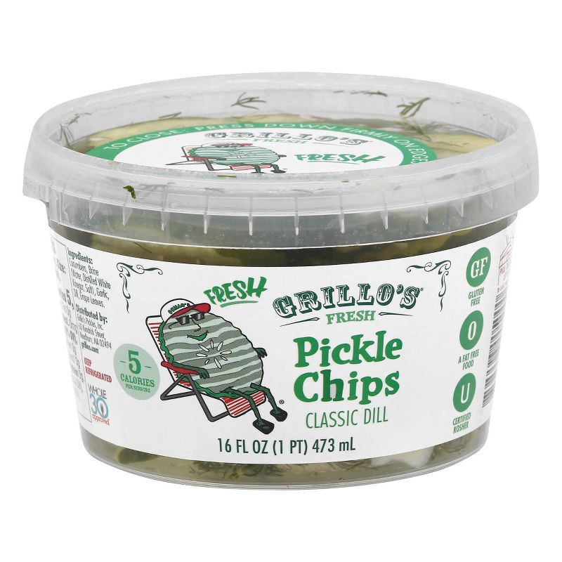 slide 3 of 7, Grillo's Pickles Italian Dill Chips - 16oz, 16 oz