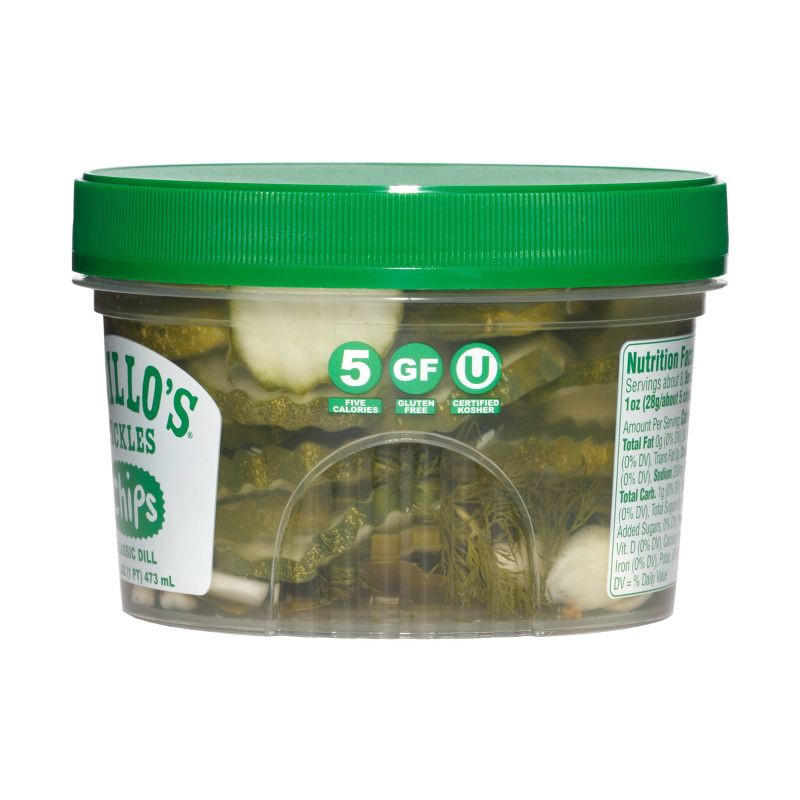 slide 4 of 9, Grillo's Pickles Classic Dill Pickle Chips - 16 fl oz, 16 fl oz