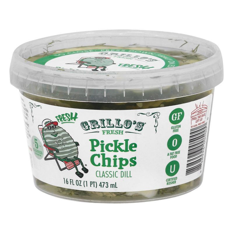 slide 1 of 7, Grillo's Pickles Italian Dill Chips - 16oz, 16 oz