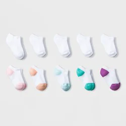 Baby 10pk Low-Cut Socks - Cat & Jack White 12-24M