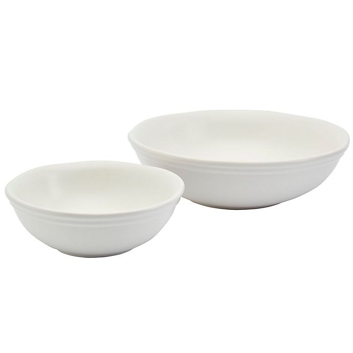 slide 1 of 7, Bee & Willow Home Bee & Willow Bristol Serving Bowl Set - Coconut Milk, 2 ct