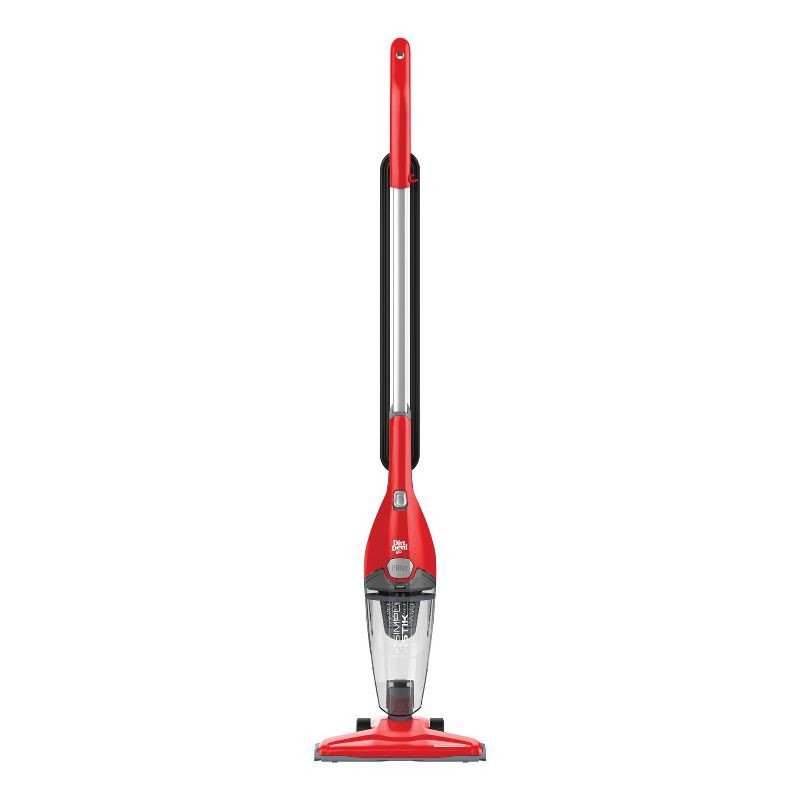 slide 1 of 6, Dirt Devil SimpliStik Plus Corded Stick Vacuum: Lightweight, Bagless, Handheld Convertible, 10" Cleaning Path, Red, 1 ct