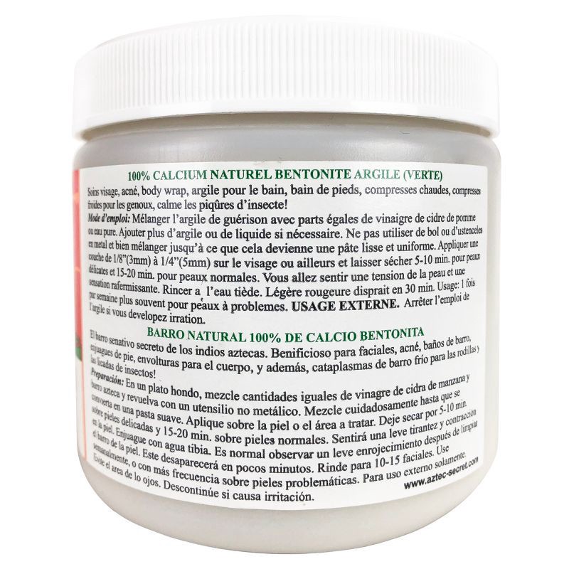 slide 3 of 3, Aztec Secret Indian Healing Clay Deep Pore Cleansing Face & Body Mask, Natural Calcium Bentonite Clay - 15.5oz, 15.5 oz