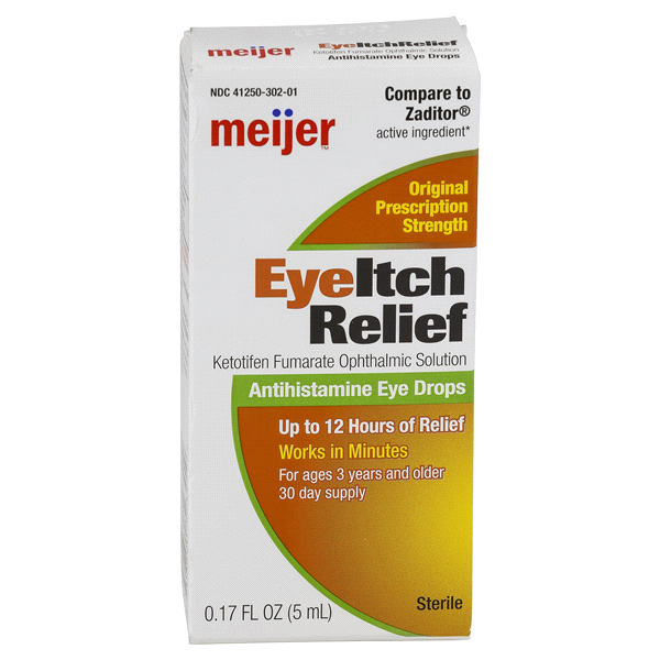 slide 1 of 4, Meijer Eye Itch Relief Antihistamine Eye Drops, 0.17 oz