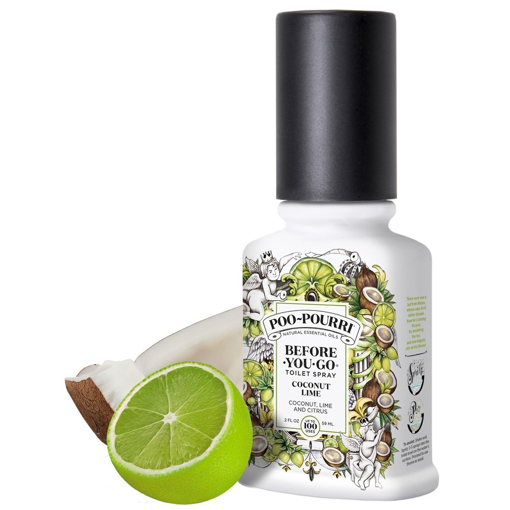 slide 2 of 4, Poo-Pourri Target Exclusive Toilet Spray Coconut Lime, 2 oz