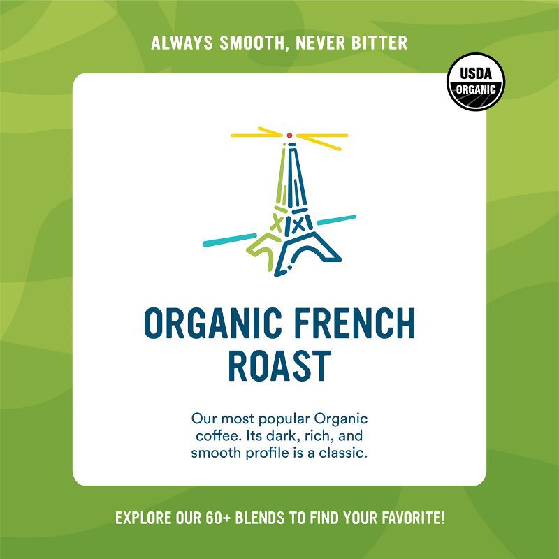 slide 2 of 9, Cameron's Coffee Cameron's Organic French Dark Roast Whole Bean Coffee - 28oz, 28 oz