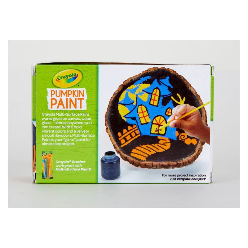 slide 3 of 4, Crayola 6ct 2oz Pumpkin Paint Classic Colors Non-Toxic Craft Paint for Pumpkin Decorating Colorful Ages 5+, 6 ct; 2 oz