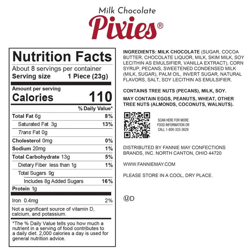 slide 7 of 8, Fannie May Milk Chocolate Pixies - 6.5oz, 6.5 oz