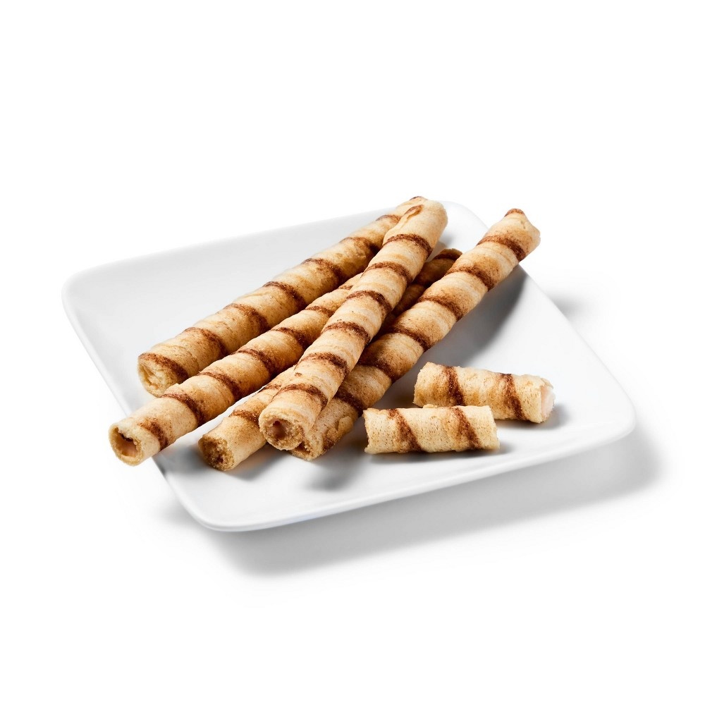 slide 2 of 4, Pumpkin Spice Creme -Filled Rolled Wafers - Favorite Day, 10 oz