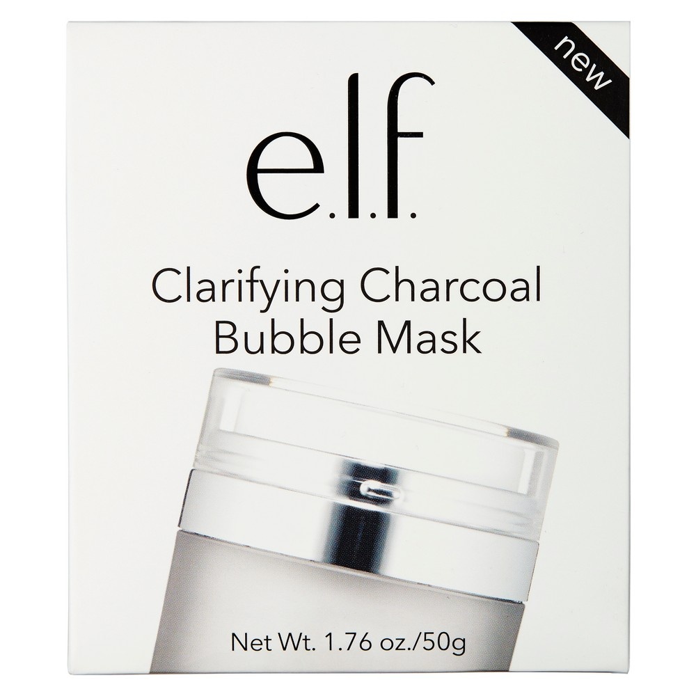 slide 3 of 5, e.l.f. Clarifying Charcoal Bubble Mask, 1.76 fl oz