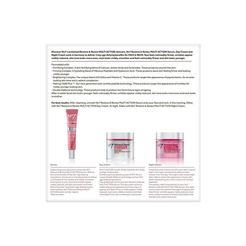 slide 7 of 9, No7 Restore & Renew Multi Action Face & Neck Skincare System - 3ct, 3 ct