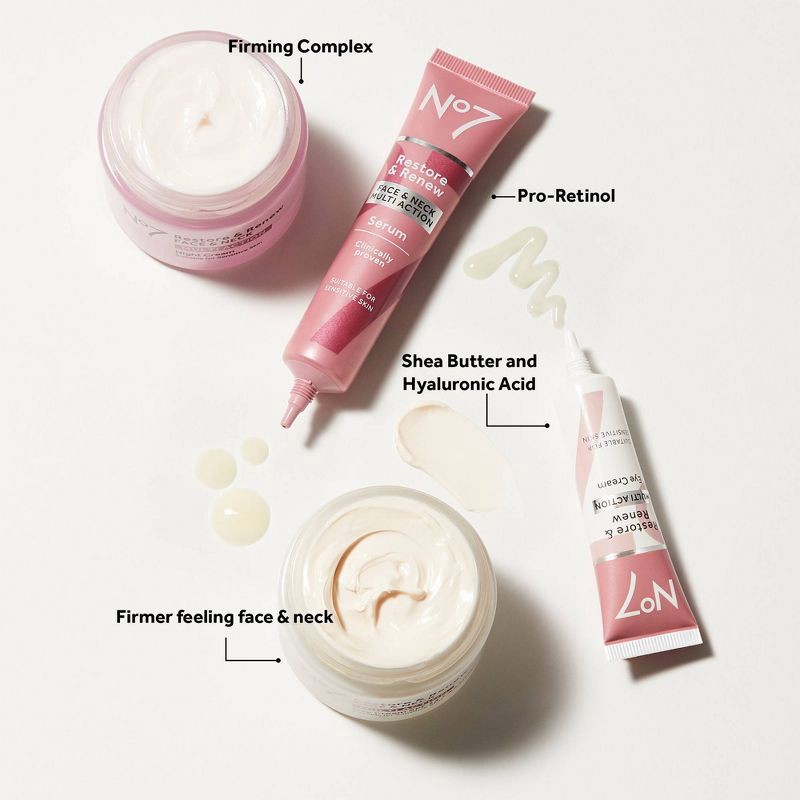 slide 9 of 9, No7 Restore & Renew Multi Action Face & Neck Skincare System - 3ct, 3 ct