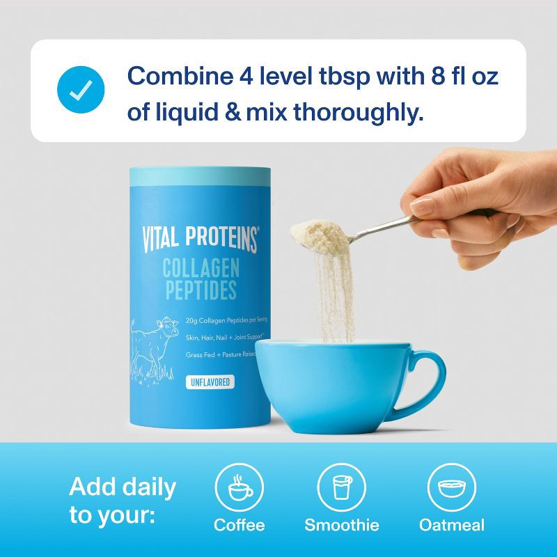 slide 6 of 11, Vital Proteins Collagen Peptides Unflavored Powder - 10oz, 10 oz
