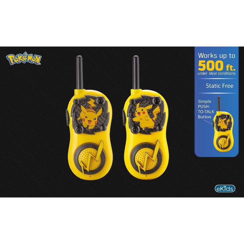 slide 4 of 6, Pokemon Pikachu Walkie Talkies-Long Range 2-way Radios, 1 ct