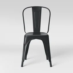 Carlisle High Back Metal Dining Chair Matte Black - Threshold™