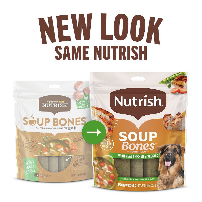 slide 3 of 12, Nutrish Soup Bones Real Chicken & Vegetable Chewy Dental Dog Treats - 23.1oz/11ct, 23.1 oz, 11 ct