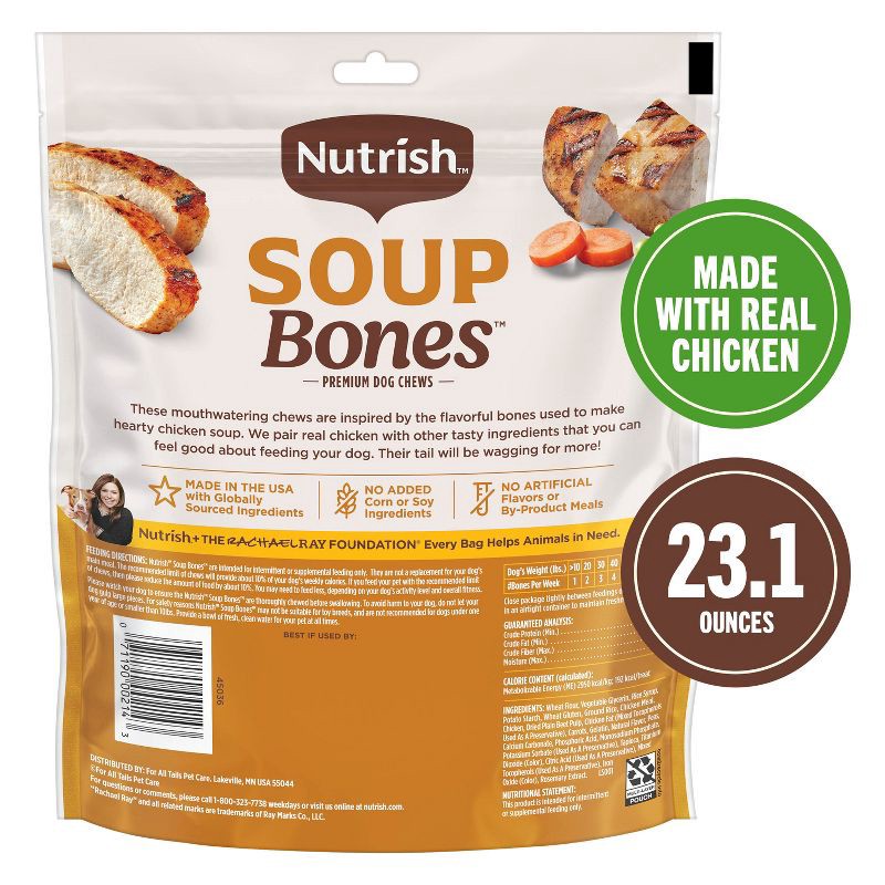slide 2 of 12, Nutrish Soup Bones Real Chicken & Vegetable Chewy Dental Dog Treats - 23.1oz/11ct, 23.1 oz, 11 ct