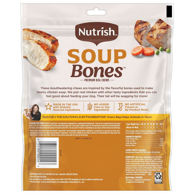 slide 4 of 12, Nutrish Soup Bones Real Chicken & Vegetable Chewy Dental Dog Treats - 23.1oz/11ct, 23.1 oz, 11 ct