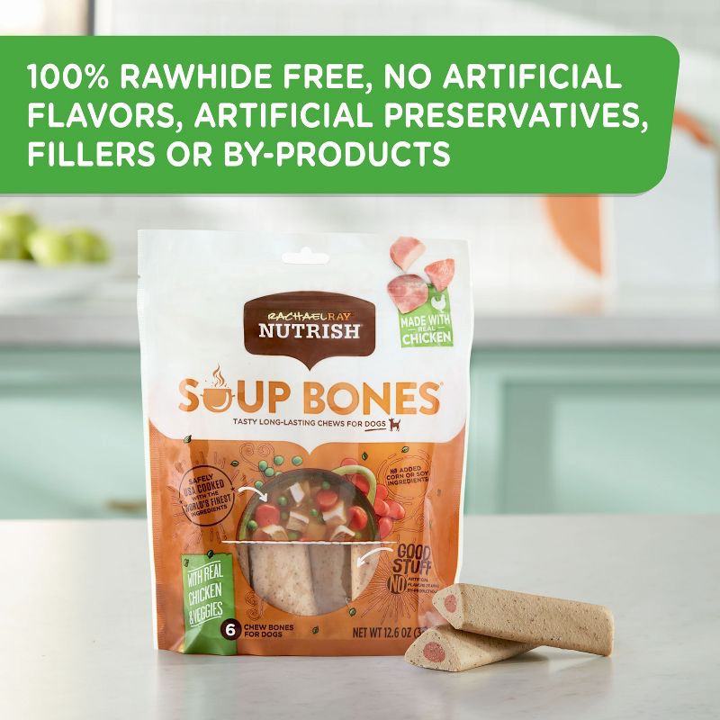 slide 6 of 6, Rachael Ray Nutrish Soup Bones Real Chicken & Vegetable Chewy Dog Treats - 23.1oz/11ct, 23.1 oz, 11 ct