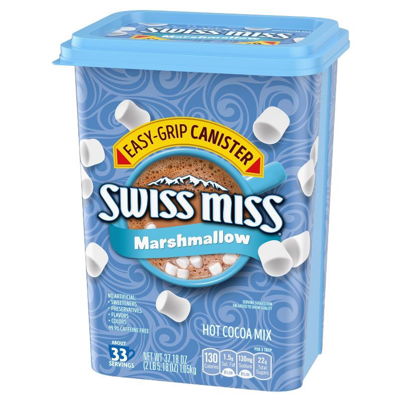 slide 2 of 6, Swiss Miss Marshmallow Hot Cocoa Mix Canister - 37.18oz, 37.18 oz