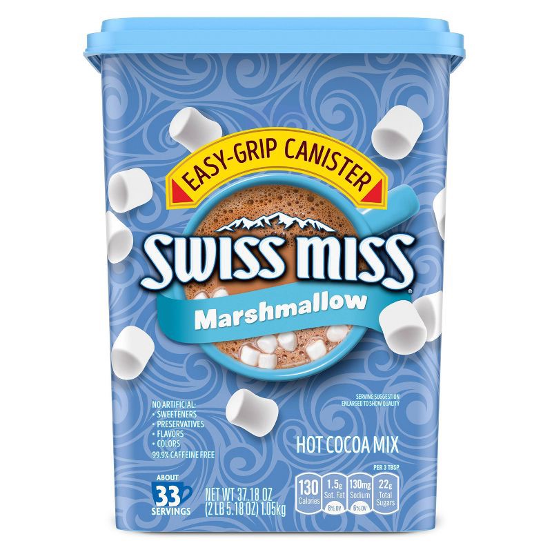 slide 1 of 5, Swiss Miss Marshmallow Hot Cocoa Mix Canister - 37.18oz, 37.18 oz
